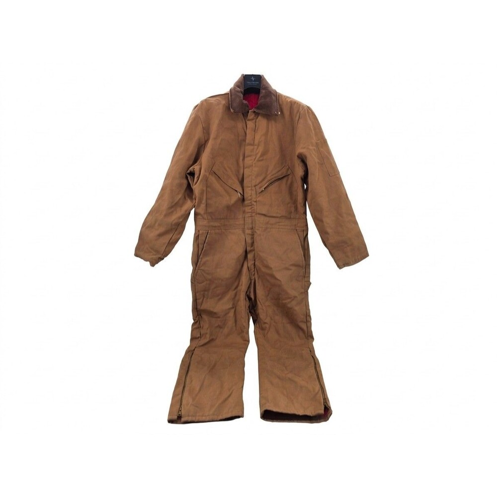 Walls Blizzard Pruf Insulated Coveralls Men's Canvas Quilted Lined Large Short